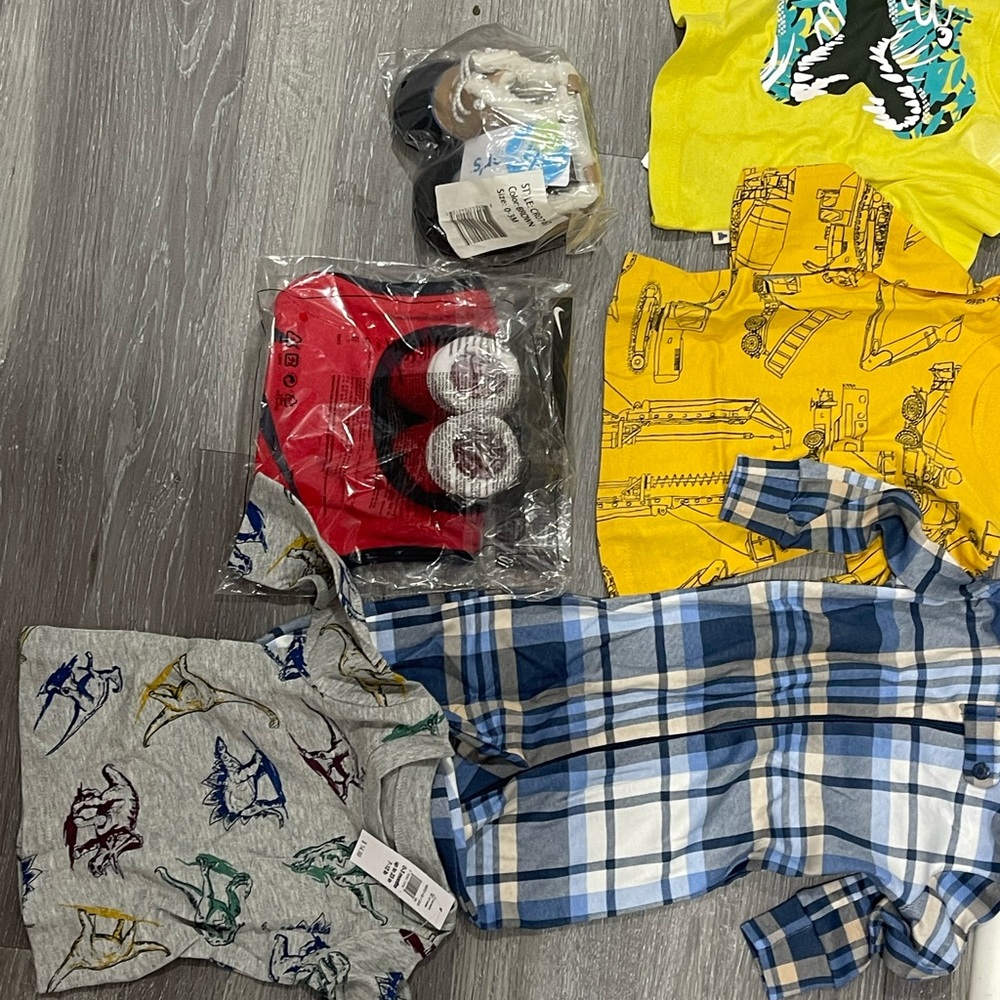 Kids Dinosaur and Construction Themed Clothing Set
